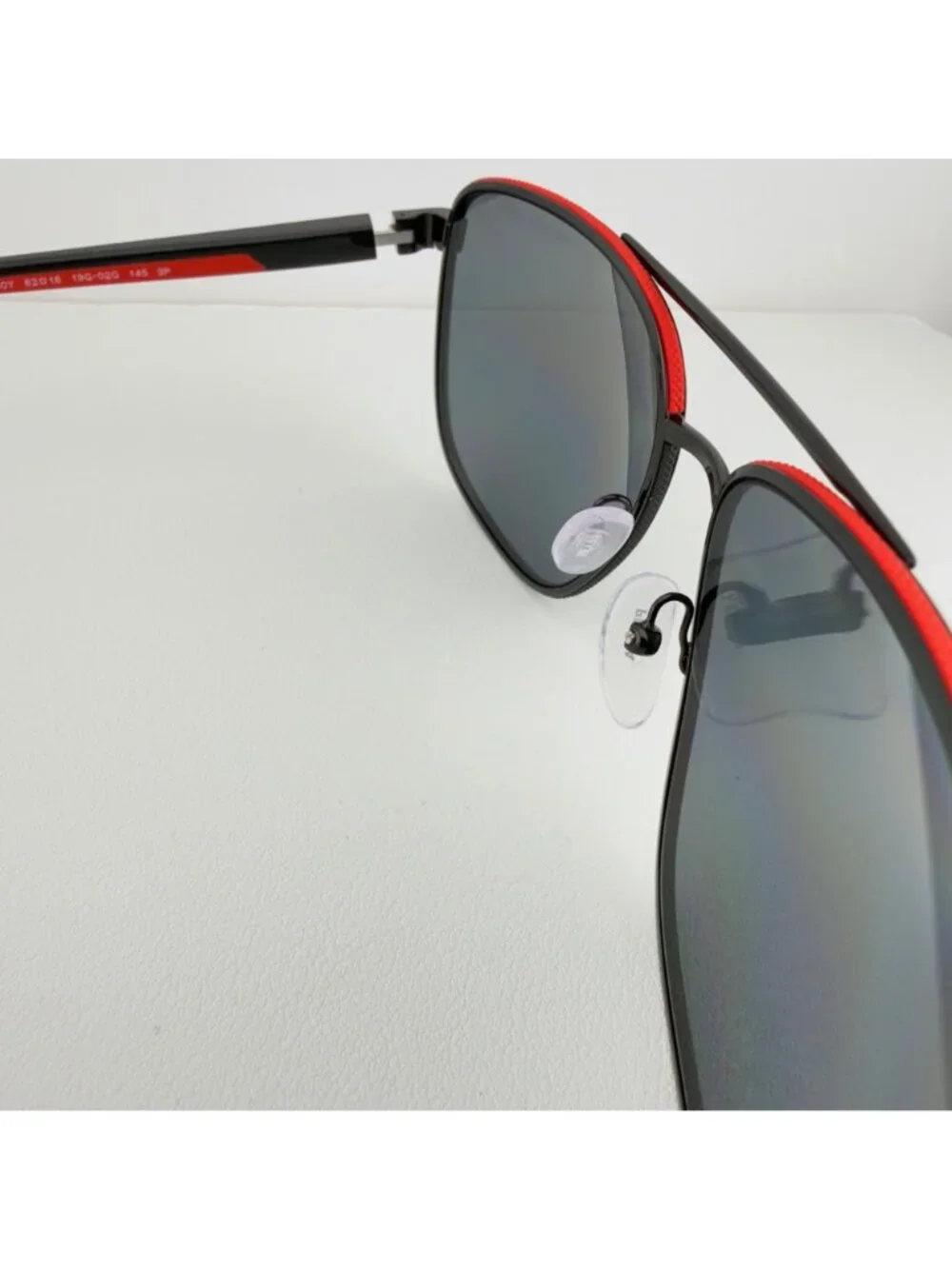 Prada SPS50YS 19G 02G Sunglasses Black Red Aviator 62 16 145 3P READ